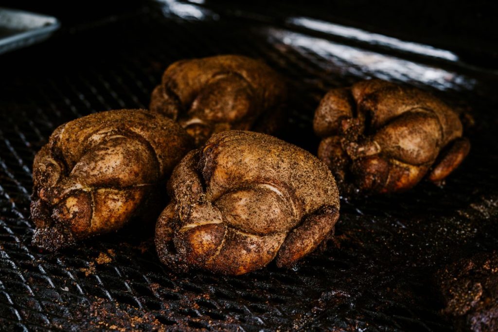 Pit-Smoked Whole Chickens from the Roadhouse. Great, weekday meal for barbecue lovers.