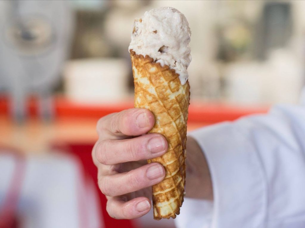 Sour cream coffee cake gelato from the Creamery.