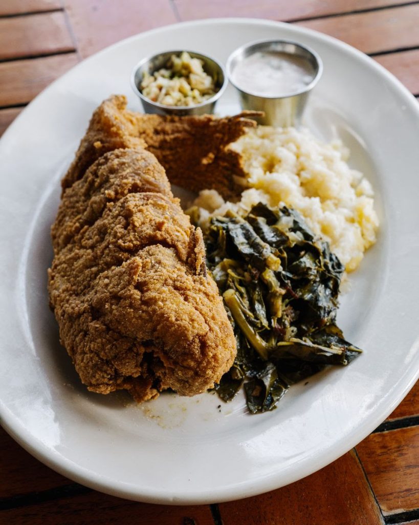 Uncle Joe Burroughs’ Whole Fried Catfish Platter at the Roadhouse